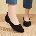 thumbnail image 4 of Flats for Women,Womens Flats,Women's Flats,Womens Dress Shoes,Summer Shoes for Women,Womens Flat Shoes Classic Pointed Toe Flats Knitted Dress Shoes Soft Flats for Woman Comfortable Dressy,Black,6.5, 4 of 6