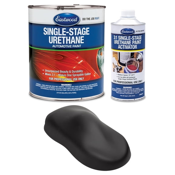 Eastwood 3:1 Dead Rat Flat Black Single Stage Urethane Automotive Spray Paint 1 Sprayable Gallon Kit