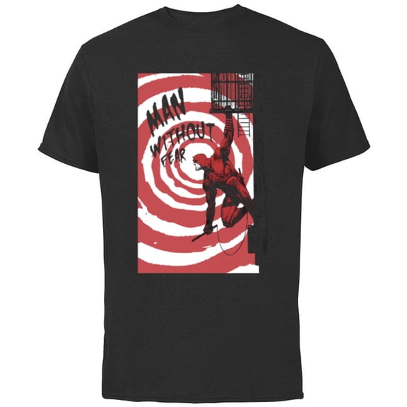 Marvel Daredevil Fire Escape Man Without Fear Variant Cover - Short Sleeve Cotton T-Shirt for Adults - Customized-Black