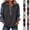 #02 Gray, variant on Women's Waffle Knit Denim Trim Collared Pullover Vintage Half Button Long Sleeve Casual Jean Tops, #02 Saffron, L