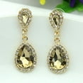 thumbnail image 3 of Opolski Women Deluxe Waterdrop Crystal Rhinestone Dangle Earrings Wedding Bridal Jewelry, 3 of 5