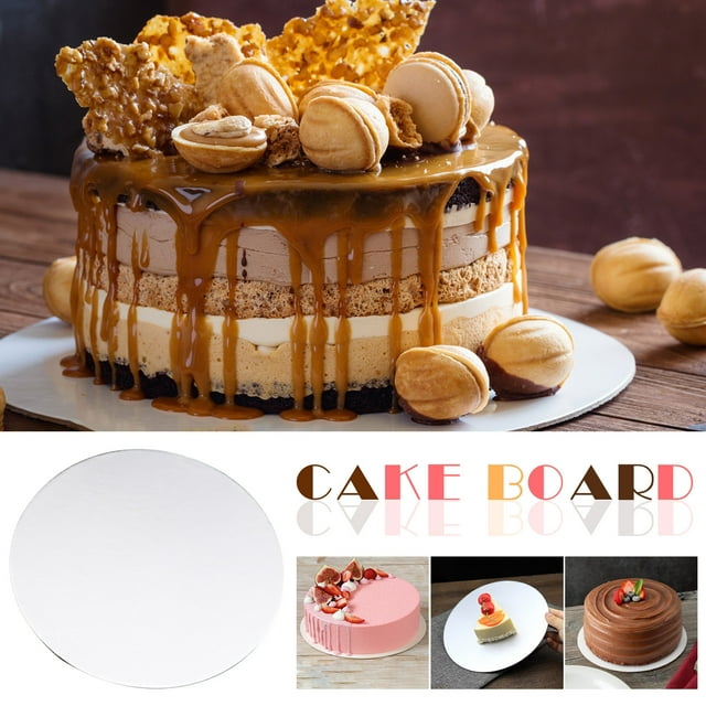 Vaidha Thickened Round Birthday Cake Bottom Support Textureless Cake Box Bottom Support Pad Baking West Point Cardboard Support