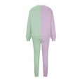 thumbnail image 7 of qolati Sweatsuits for Women 2 Piece Outfits Jogging Suit Long Sleeve Pullover Sweatshirts Sweatpants Tracksuit Casual Color Block Print Lounge Set Y2k Fall Clothes, 7 of 7