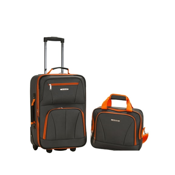 Rockland Fashion Softside Upright 2 Piece Luggage Set F102
