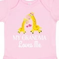 thumbnail image 4 of Inktastic Grandma Loves Me Girls Giraffe Granddaughter Girls Baby Bodysuit, 4 of 5