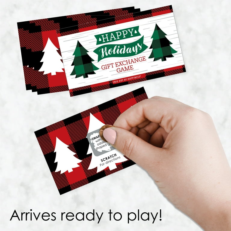 big-dot-of-happiness-holiday-plaid-trees-buffalo-plaid-christmas-party-gift-exchange-game-scratch-off-cards-22-count-walmart-com for Free Printable Gift Exchange Cards Big Dot of Happiness Holiday Plaid Trees - Buffalo Plaid Christmas Party Gift Exchange Game Scratch Off Cards - 22 Count - Walmart.com for Free Printable Gift Exchange Cards