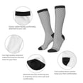 thumbnail image 4 of Picia Women Crew Soft Moisture-wicking Socks Gray Plaid Pattern Design Cotton Socks, One Size fit All, 4 of 9
