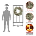 thumbnail image 4 of National Tree Company Pre-Lit Artificial Christmas Wreath, Green, Frosted Mountain Spruce, White Lights, Decorated with Pine Cones and Frosted Branches, Christmas Collection, 30 Inches, 4 of 5