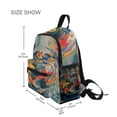 thumbnail image 3 of FORMRS School Backpack with Front Zippered Pocket 12" Student Travel Daypack, Green Goldfish, 3 of 6