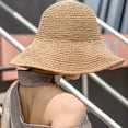thumbnail image 5 of Happy Date Women Foldable Straw Bucket Cloche Summer Sun Beach Hat Packable UPF50+, 5 of 8