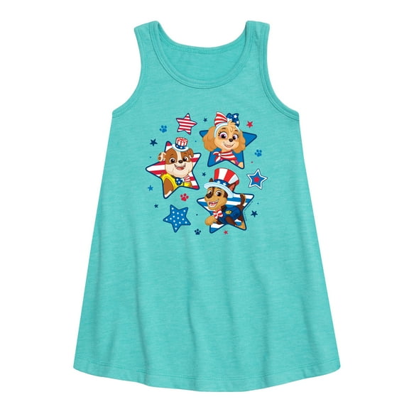 Paw Patrol - Americana - 4th of July Pup Stars - Toddler & Youth Girls A-line Dress