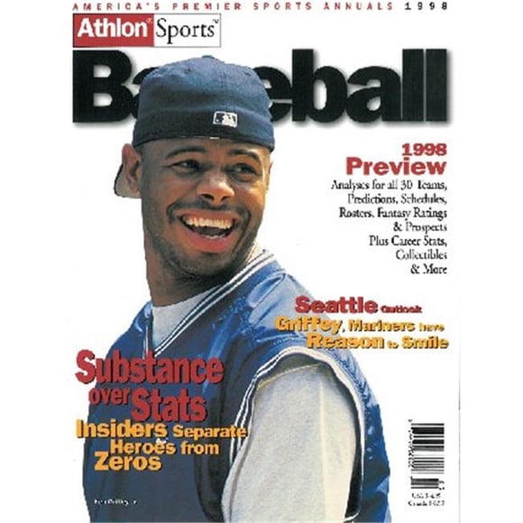 Athlon CTBL-013320 Ken Griffey, Jr. Unsigned Seattle Mariners Sports 1998 MLB Baseball Preview Magazine