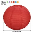 thumbnail image 2 of Uxcell 14 Inch Folding Hanging Wedding Home Party Paper Lanterns 6 Colors 6 Pack, 2 of 7