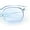 Blue, variant on Feminine Simple Clean Minimal Plastic Horn Rim Retro Fashion Sunglasses Blue