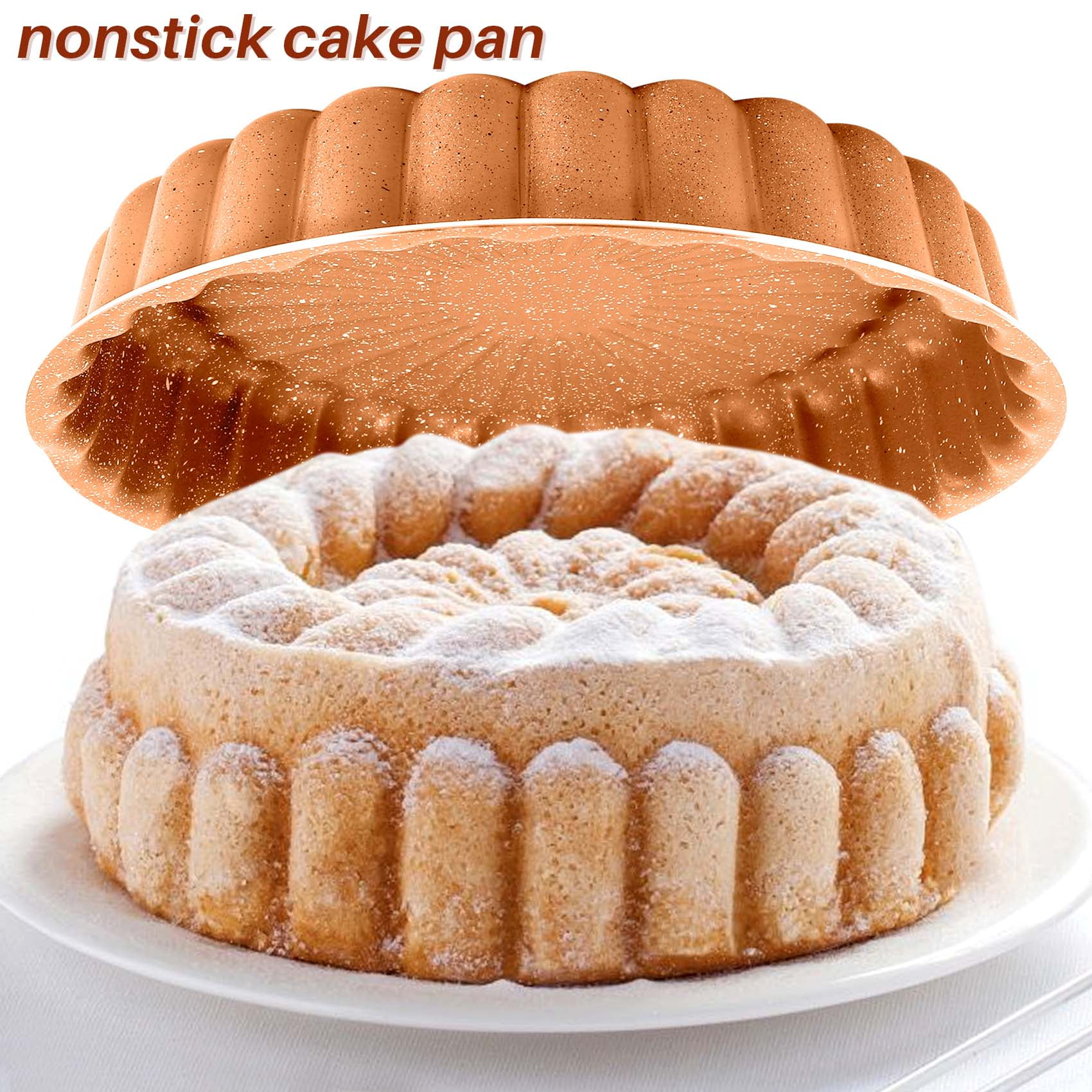  WBJKZJD Charlotte Cake Mold, 9 Inch Cake Pan Aluminium