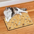 thumbnail image 2 of Psychedelic Mushroom Pet Food Mat - Trippy Absorbent Dog Bowl Mat - Non-Slip Waterproof Base - Neon Colors - Easy Clean Spill Catcher for Floors, 2 of 4