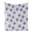 thumbnail image 1 of Floral Soft Flannel Fleece Throw Blanket, Geometric Layout of Flower Connected Drawings, Cozy Plush for Indoor and Outdoor Use, 60" x 80", Violet Multicolor, by Ambesonne, 1 of 5