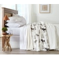thumbnail image 3 of Great Bay Home Velvet Plush Fleece Reversible Sherpa Warm and Cozy Bed Blanket  (Full / Queen, Moose), 3 of 4