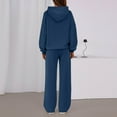 thumbnail image 4 of Womens 2 Piece Outfits Lounge Hoodie Sweatsuit Sets Oversized Sweatshirt Wide Leg Pant Set Tracksuit Loungewear Travel Blue XXL, 4 of 4
