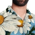 thumbnail image 5 of Daisy Men's Short Sleeve Poplin Shirt, Casual Button Down Shirts, Printed Summer Beach Shirt, Unisex Casual Button Down Top, 5 of 6