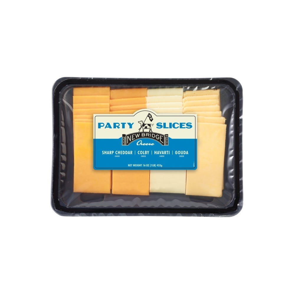 New Bridge Cheese Party Slices, 16 oz, 12 Pack