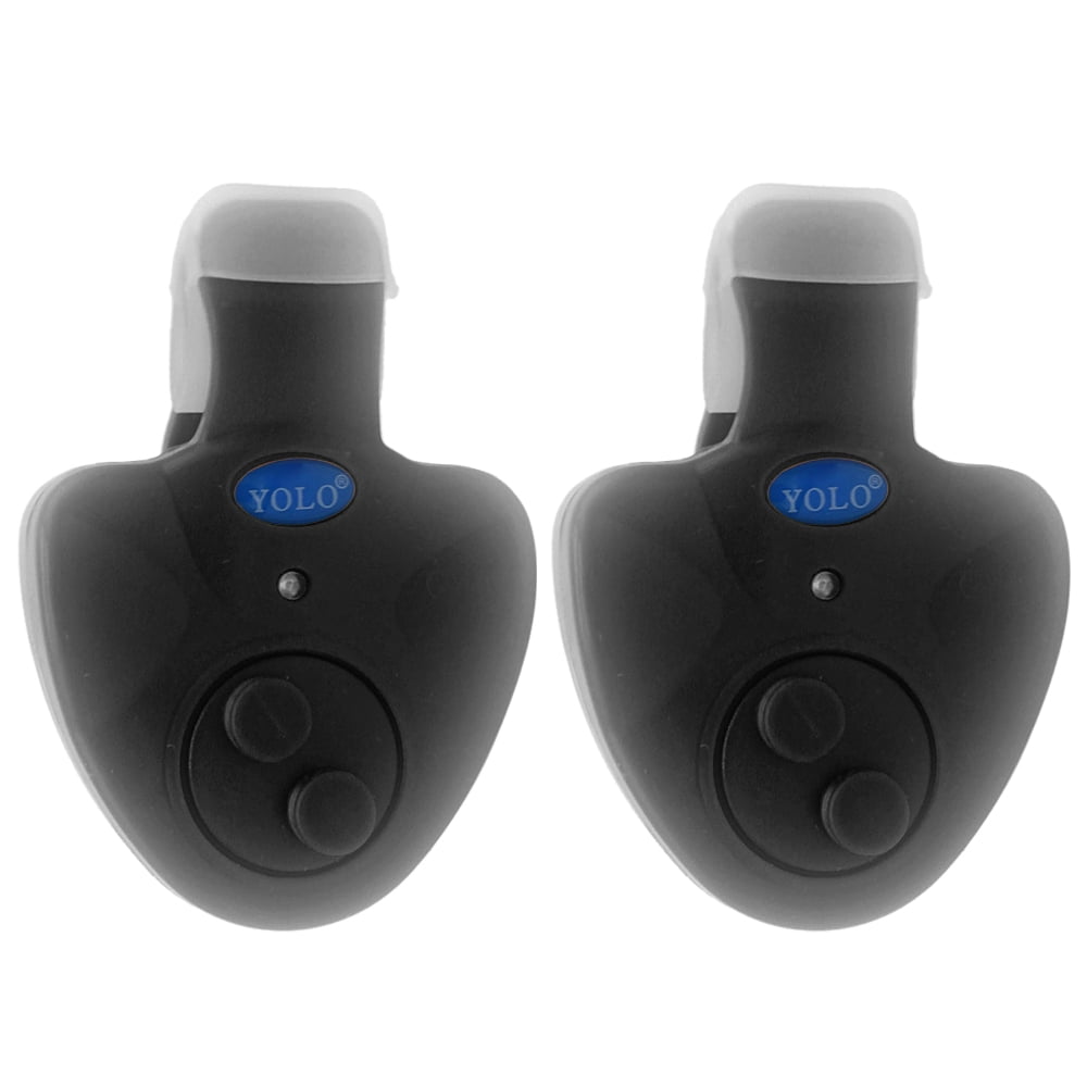 Godyluck 2pcs Electronic Fishing Bite Alarm with Sound LED Lights Indicator Fish Bite Alarms