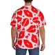 thumbnail image 3 of Balery Lips Kiss Camisa Casual de Manga Corta con Botones para Hombre, Texturizada, Estilo Cubano, para Playa, Verano-Medium, 3 of 5