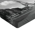 thumbnail image 2 of Ambesonne Eiffel Tower Fitted Sheet 2 Pcs Set, Tourist Attraction, California King, Grey, 2 of 3