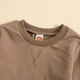 thumbnail image 6 of Byoo Toddler Boys Solid Sweatshirts Long Sleeve Crew Neck Pullover Tops with Pocket Cozy Comfort Shirt for Kids, 6 of 6