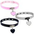 thumbnail image 2 of Collar Gótico Punk Para Mujer, Gargantilla De Corazón De Cuero Pu Ajustable A La Moda, Joyería De Hip Hop Guardurnaity AP007456-03, 2 of 6