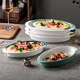 thumbnail image 4 of Creative Baking Dish Ceramic Cheese Baked Rice Plate Microwave Binaural Plate Vegetable Plate Tableware Household Baking Bowl, 4 of 4