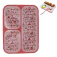 thumbnail image 2 of Bewildely Fiambreras resistentes al calor, contenedores de aperitivos, contenedor de comida portátil, a prueba de herrumbre, 3 cajas de almuerzo de Mostrada Rosado Bewildely HA027423-01, 2 of 6