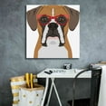 thumbnail image 5 of Epic Graffiti 'Boxer Wearing Hipster Glasses' by Furbaby Affiliates, Canvas Wall Art, 26"x26", 5 of 8