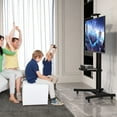 thumbnail image 4 of Gymax Mobile TV Stand for 32''-82'' LCD LED Flat Screen TVs up to 132 lbs w/ Top Tray, 4 of 10