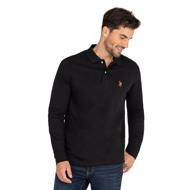 U.S. Polo Assn. Men's Long-Sleeve Interlock Polo photo 1