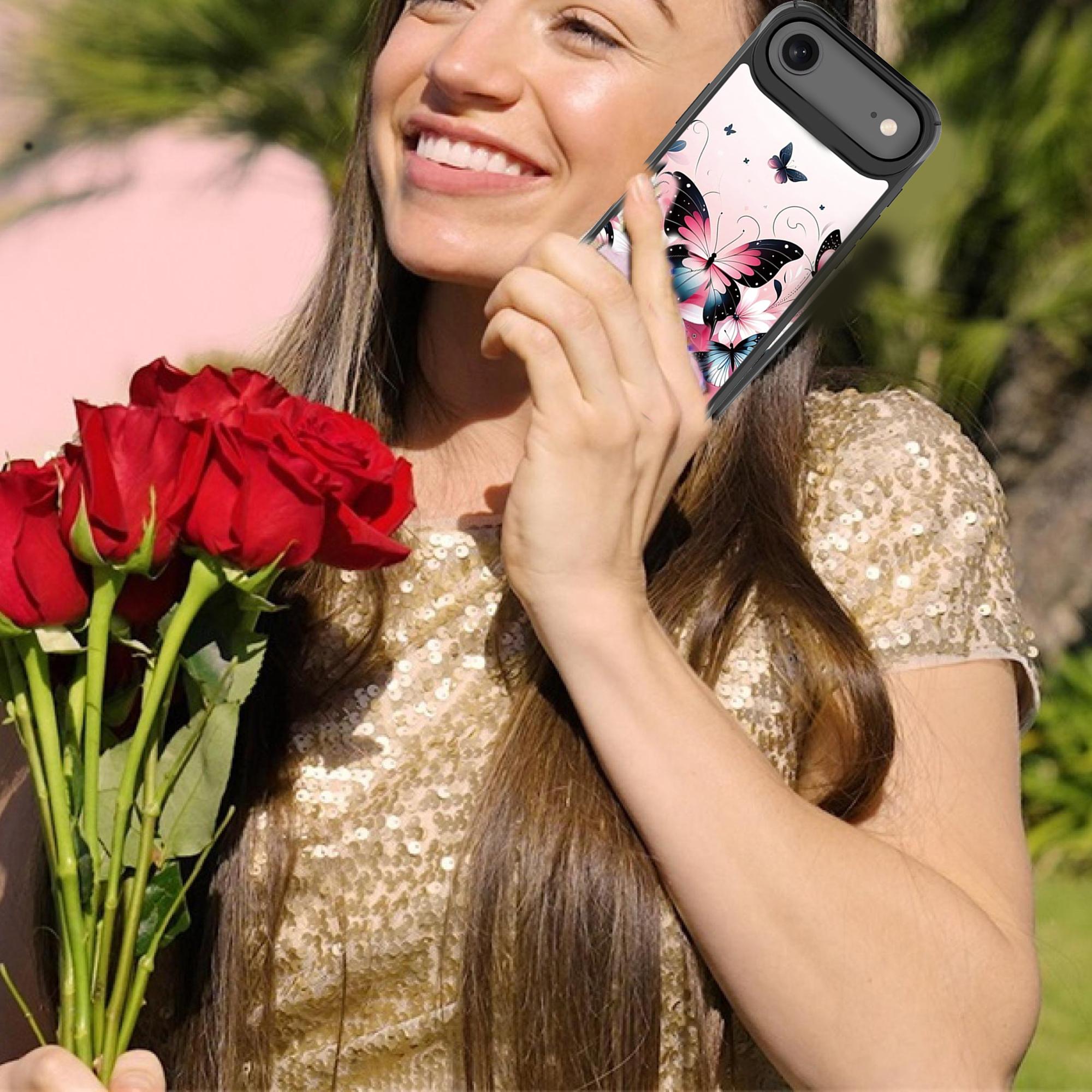 Magnetic-Charging Compatible Case for iPhone Air — Butterfly Bouquet