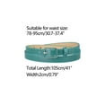 thumbnail image 3 of INSPIRE CHIC Thin Waist Belts for Women Rectangle Pin Buckle Skinny Leather Belt for Pants Dress Fit waist 78-95cm/30.7-37.4" Blue, 3 of 4