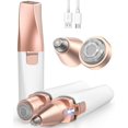 thumbnail image 6 of Eyebrow & Facial Hair Removal for Women: 2 in 1 Rechargeable Eyebrow Trimmer & Face Shaver, Painless Electric Facial Eye brow Razors Epilator with Built-in LED Light -Perfect for Face, Lips & Body, 6 of 6