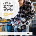 thumbnail image 2 of Wells Lamont Pack Nitrile Work Gloves | Lightweight, Abrasion Resistant, Blue/Grey | Large, 2 of 5