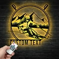 thumbnail image 2 of Handmadetneonsign Personalized Skiing Metal Wall Art LED Light, Custom Skier Metal Sign Room Decor, 2 of 5