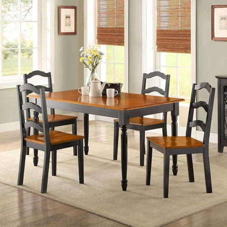 Better Homes and Gardens Autumn Lane 5-Piece Dining Set, Black/Cherry