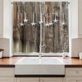 thumbnail image 2 of Ambesonne Prehistoric Country Kitchen Curtains, Grey Stars, 55"x39", Brown Grey, 2 of 3