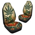thumbnail image 3 of POLERO Bohemian Maple Leaves Print Car Seat Covers 2 Piece Set Front Seat Protector Case for Mens Anti-Slip Waterproof Cars Cushion Covers Fit Most Vehicle/Cars/Sedan/Truck, 3 of 7