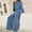 Blue, variant on Oplxuo Women's Oversized Long Sleeve Jumpsuit Chic Off The Shoulder Drawstring Waist Casual One Piece Romper with Pockets