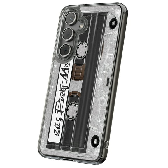 For Samsung Galaxy S24 Ultra, Hybrid Clear, 80's Party Cassette Print, USA