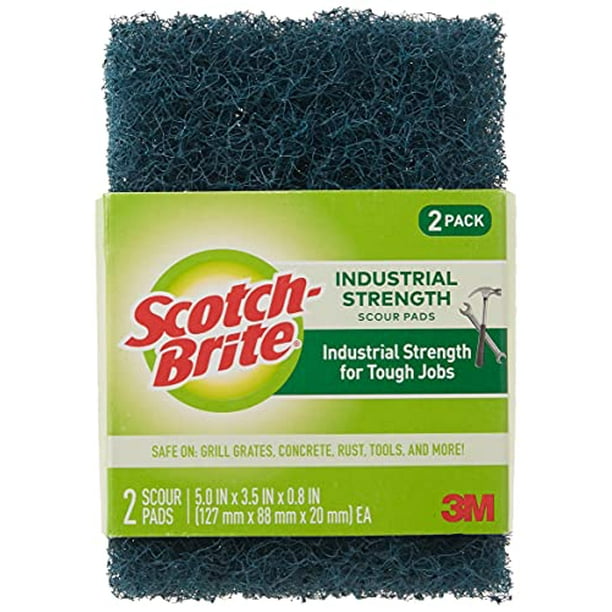 ScotchBrite Heavy Duty Industrial Strength Scour Pad, 2 Scour Pads