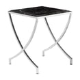 thumbnail image 4 of Steve Side Table in Black. High Polish Steel with Black Marble Polished, 4 of 5