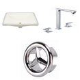 thumbnail image 1 of American Imaginations 18.25-in. W CUPC Rectangle Bathroom Undermount Sink Set In Biscuit - Chrome Hardware AI-26822, 1 of 9