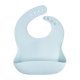 thumbnail image 1 of Soft silicone baby bib with light blue food catcher, 1 of 4