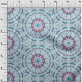 thumbnail image 3 of oneOone Rayon Teal Green Fabric Mandala Sewing Craft Projects Fabric Prints By Yard 56 Inch Wide, 3 of 8